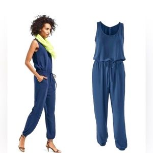Cabi #303 French Navy sleeveless jumpsuit, romper. Size large, NWOT.